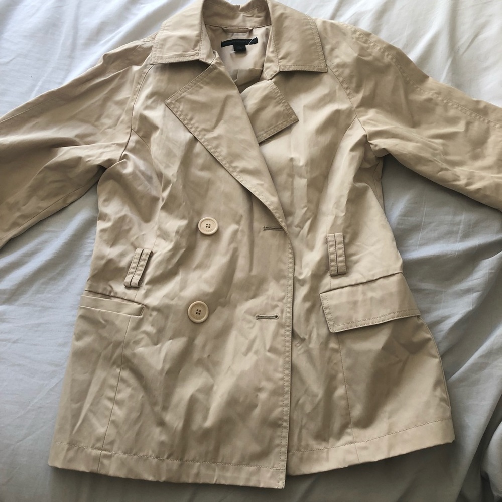Tan Trench Rain Coat | EXPRESS - Picture 3 of 8